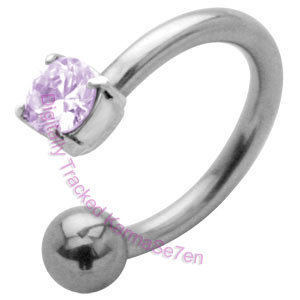 Jewel Charm - Lavender - Belly Ring